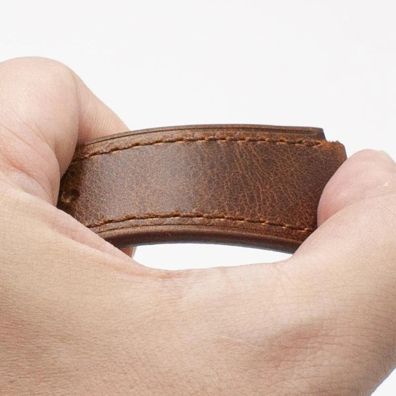 Oiled Leather Cinnamon Brown Watch Strap for Casio AE1200WH World Time Watch